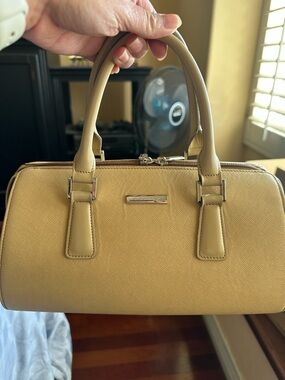 Yellow Structured  Burberry Dome Satchel Bag